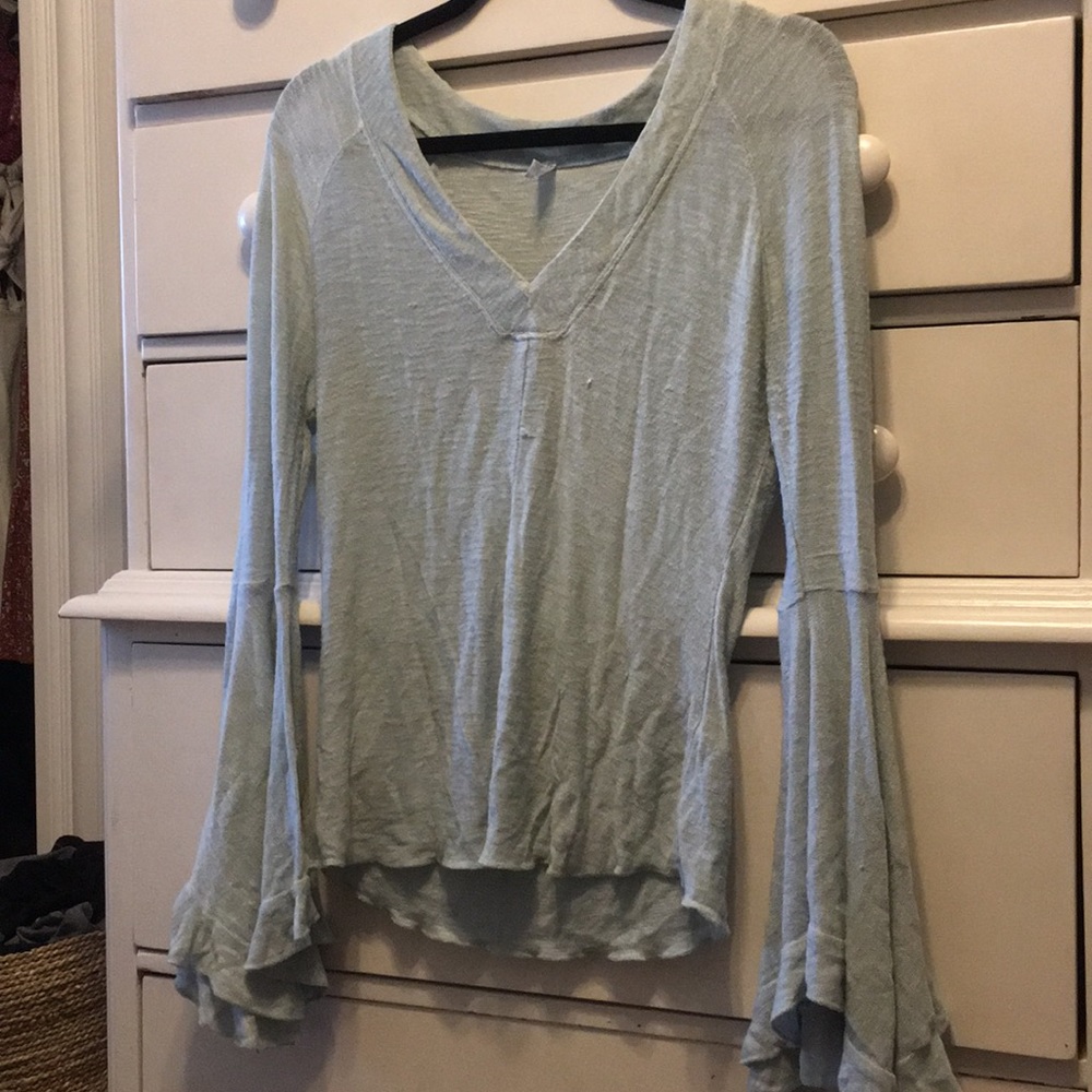 FREE PEOPLE so dramatic bell sleeve top